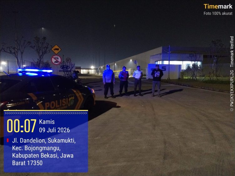 Jaga Jakarta Jaga Bekasi, Polsek Bojongmangu Gelar Patroli Biru Cegah 3C dan Kejahatan Jalanan
