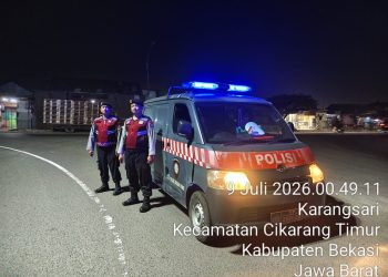 Jaga Jakarta Jaga Bekasi, Patroli Samapta Polsek Cikarang Timur Hadir Cegah 3C dan Tawuran Remaja