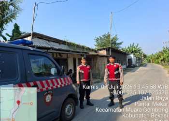 JAGA JAKARTA ON THE SPOT, Polsek Muara Gembong Patroli KRYD Siang Hari Antisipasi Guantibmas dan Kejahatan Jalanan