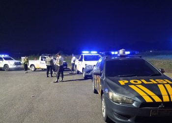 Polsubsektor Grand Wisata dan Security PKD Gelar Patroli Gabungan Cegah Kejahatan Jalanan