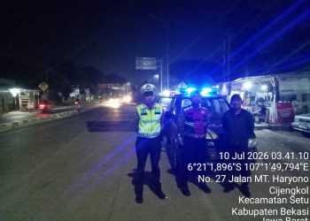 JAGA JAKARTA ON THE SPOT, Patroli Biru Polsek Setu Sisir Titik Rawan Kejahatan Jalanan