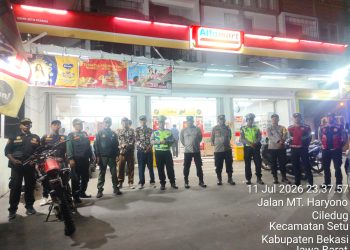 Polsek Setu Gelar KRYD Patroli Biru Cipta Kondusif, Antisipasi 3C, Tawuran, dan Balap Liar
