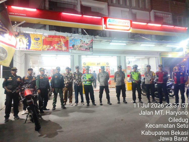 Polsek Setu Gelar KRYD Patroli Biru Cipta Kondusif, Antisipasi 3C, Tawuran, dan Balap Liar