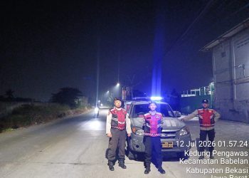 Patroli Biru Polsek Babelan Perkuat Pengamanan di Kawasan Pasar Babelan Antisipasi Tawuran dan Kejahatan Jalanan