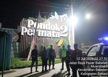 Kapolsek Babelan Pimpin Patroli Biru Antisipasi Tawuran dan Kejahatan Jalanan di Muara Bakti