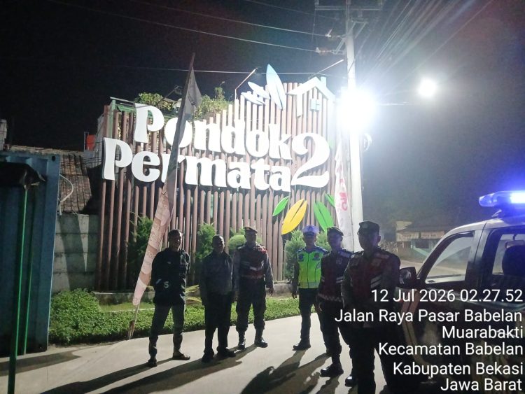 Kapolsek Babelan Pimpin Patroli Biru Antisipasi Tawuran dan Kejahatan Jalanan di Muara Bakti