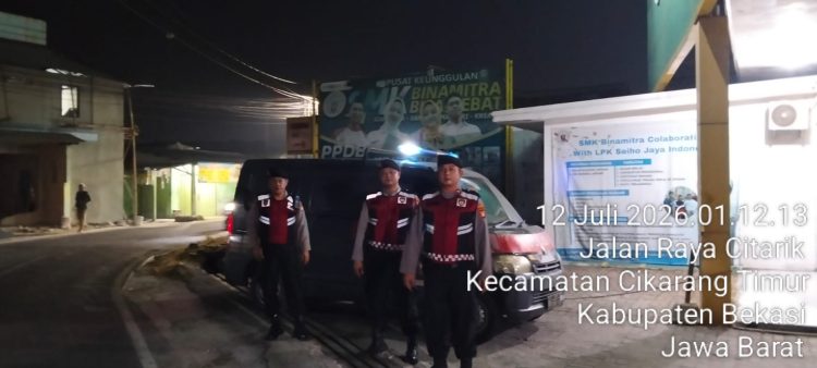 Patroli Samapta Polsek Cikarang Timur Perkuat Pengamanan di Jalur Utama Antisipasi 3C dan Tawuran