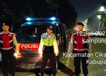 Patroli Samapta Polsek Cikarang Timur Intensifkan Pencegahan 3C, Tawuran, dan Begal