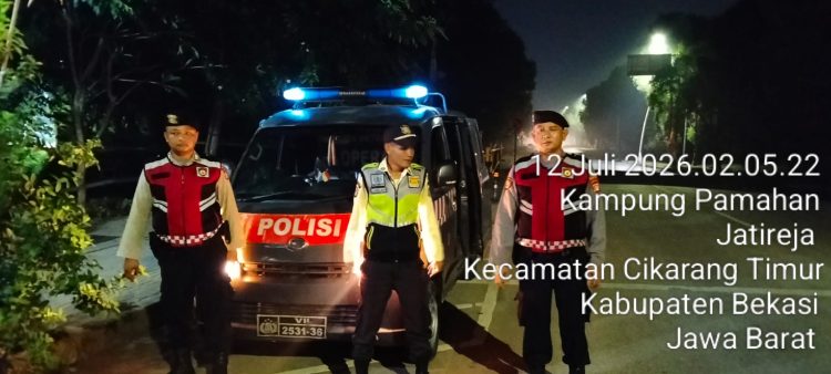 Patroli Samapta Polsek Cikarang Timur Intensifkan Pencegahan 3C, Tawuran, dan Begal