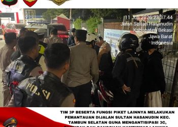 Patroli Perintis Presisi Jaga Jakarta Jaga Bekasi, Polres Metro Bekasi Intensifkan Patroli Skala Besar Antisipasi 3C dan Tawuran