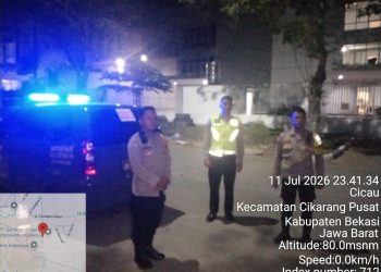 Patroli Mobile Polsek Cikarang Pusat Perkuat Antisipasi Kejahatan Jalanan dan Tawuran Remaja