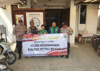 Polsek Kedungwaringin Pererat Kemitraan dengan Tokoh Agama Melalui Program Minggu Kasih di Gereja Pasundan