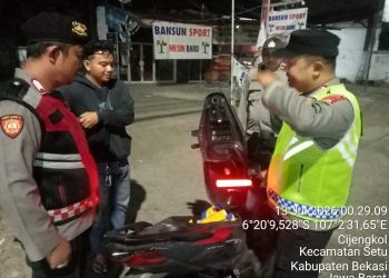 Polsek Setu Gelar Operasi Kejahatan Jalanan, Antisipasi 3C dan Gangguan Kamtibmas