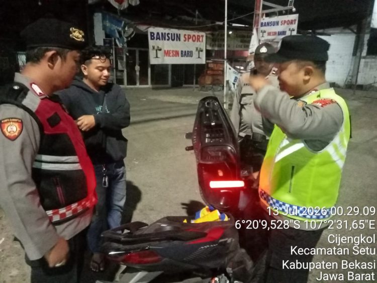 Polsek Setu Gelar Operasi Kejahatan Jalanan, Antisipasi 3C dan Gangguan Kamtibmas