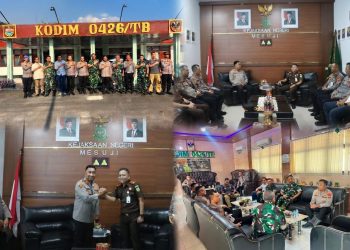 Perkuat Sinergitas dan Stabilitas Wilayah, Kapolres Mesuji Kunjungi Kodim 0426/TB dan Kejari Mesuji