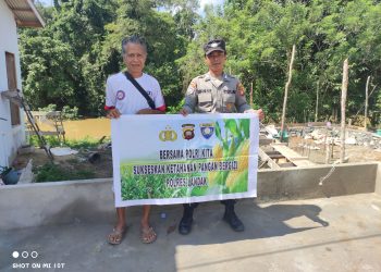 Polsek Menjalin Sampaikan Imbauan Dukung Program Ketahanan Pangan Bergizi kepada Masyarakat