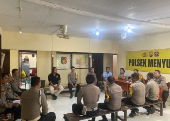 Kapolsek Menyuke Pimpin Pelaksanaan Anev Bulanan Di Mako Polsek