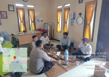 JAGA JAKARTA ON THE SPOT, Bhabinkamtibmas Karangreja Ajak Tokoh Pemuda Jaga Situasi Jelang Pilkades