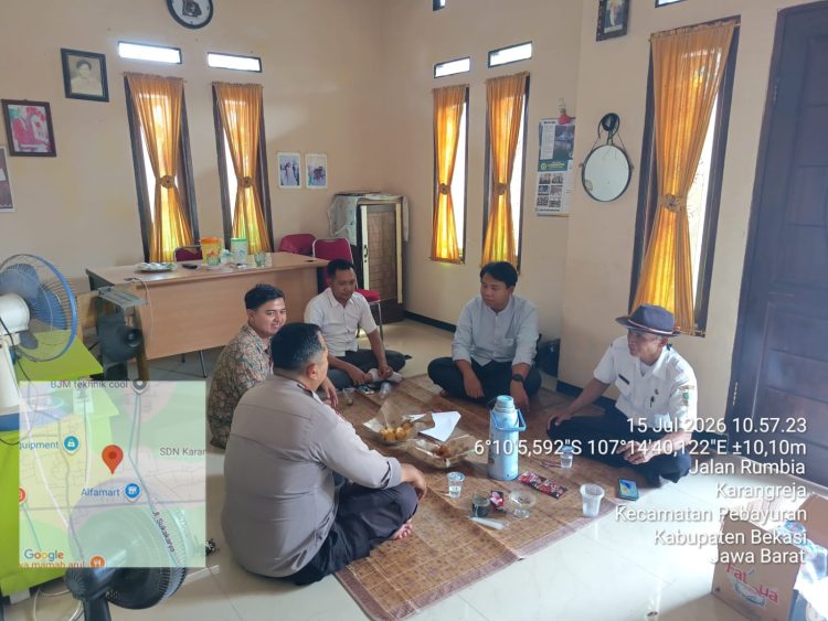JAGA JAKARTA ON THE SPOT, Bhabinkamtibmas Karangreja Ajak Tokoh Pemuda Jaga Situasi Jelang Pilkades