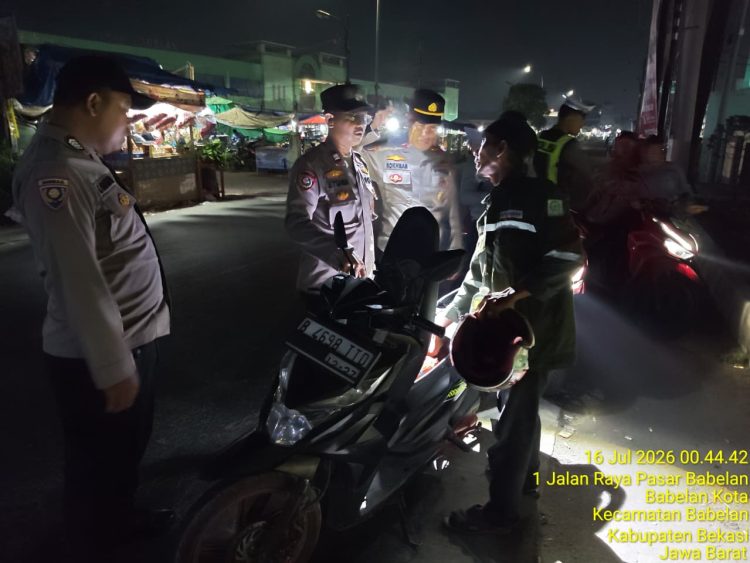 Patroli Jaga Jakarta Jaga Bekasi, Polsek Babelan Gelar Operasi Kejahatan Jalanan