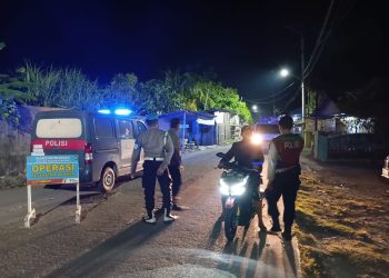 Patroli Jaga Jakarta Jaga Bekasi, Polsek Muaragembong Gelar Operasi Kejahatan Jalanan