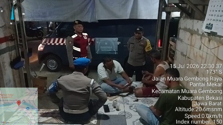 Patroli Jaga Jakarta Jaga Bekasi, Polsek Muaragembong Antisipasi Kejahatan 3C dan Tawuran Remaja