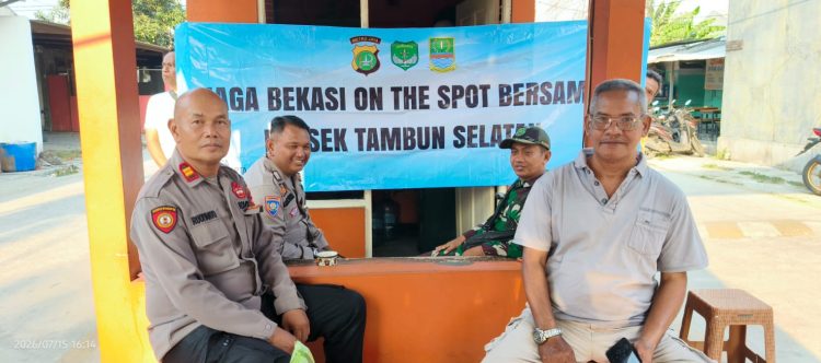 Jaga Bekasi On The Spot, Polsek Tambun Selatan Perkuat Pencegahan Kejahatan Bersama Warga Karang Satria