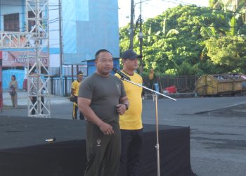 Sarana Efektif Mempererat Sinergi dan Perkuat Soliditas, Kodim 1310/Bitung Olahraga Bersama TNI, Polri dan Forkopimda Kota Bitung