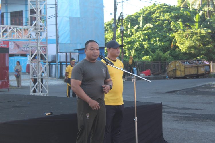 Sarana Efektif Mempererat Sinergi dan Perkuat Soliditas, Kodim 1310/Bitung Olahraga Bersama TNI, Polri dan Forkopimda Kota Bitung
