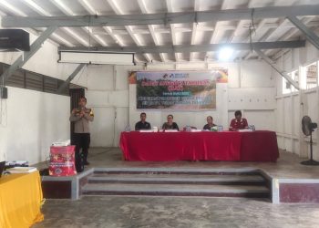 Bhabinkamtibmas Polsek Menyuke Hadiri Kegiatan Rapat Anggota Tahunan Koperasi Tahun Buku 2025