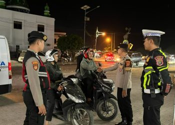 Respon Laporan Warga, Pamapta Polres Pringsewu Gagalkan Aksi Balap Liar di Jalinsum Barat Pringsewu
