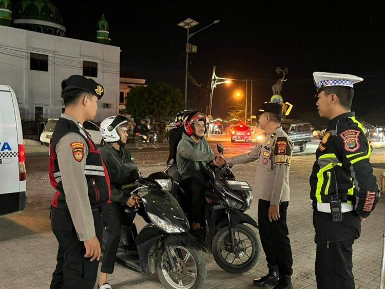 Respon Laporan Warga, Pamapta Polres Pringsewu Gagalkan Aksi Balap Liar di Jalinsum Barat Pringsewu