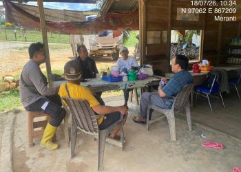 Jalin Silaturahmi di Warung Kopi, Polisi Meranti Himbau Warga Waspada Gangguan Kamtibmas