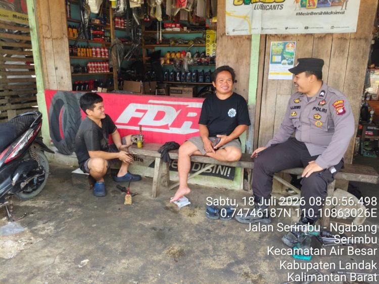 Polsek Air Besar Intensifkan Patroli Siang, Bengkel Jadi Sasaran Dialog Kamtibmas