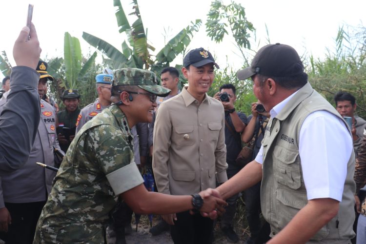 Dandim 0402/OKI Dampingi Pangdam II/Sriwijaya Hadiri Panen Raya TNI Dukung Ketahanan Pangan Nasional