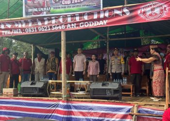 Sinergitas TNI-Polri Amankan Pembukaan Open Turnamen Sepak Bola Angkar Bahana Karimawatn Cup 2026