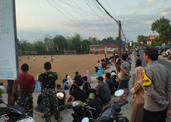 Polisi Amankan Turnamen Sepak Bola Piala Bupati Wonogiri, Ratusan Penonton Padati Lapangan Suru Jatiroto