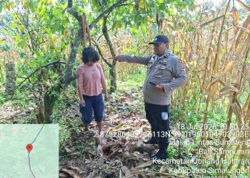 Polsek Jorlang Hataran Sigap Tangani Laporan Warga, Penemuan Jasad Diduga Bunuh Diri di Perladangan Coklat