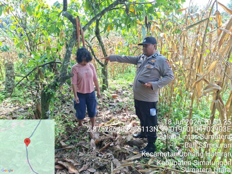 Polsek Jorlang Hataran Sigap Tangani Laporan Warga, Penemuan Jasad Diduga Bunuh Diri di Perladangan Coklat