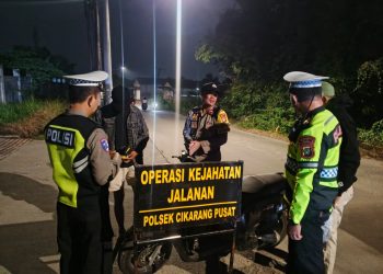 Jaga Jakarta Jaga Bekasi, Polsek Cikarang Pusat Gelar OKJ Antisipasi Kejahatan Jalanan