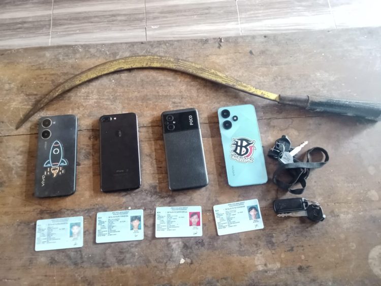 Gerak-Gerik Mencurigakan di Perbatasan Berujung Pengungkapan Curanmor, Empat Pria Diamankan Polsek Muaragembong