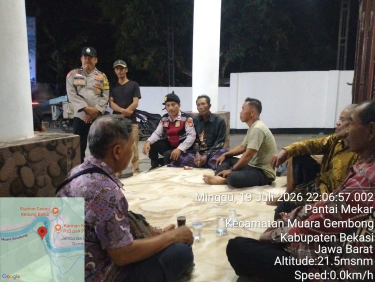 Jaga Bekasi, Patroli Dialogis Polsek Muaragembong Ajak Warga Jaga Persatuan Menjelang Pilkades