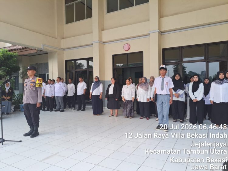 Police Goes to School, Bhabinkamtibmas Jejalenjaya Ajak Pelajar SMA Yadika 13 Menjauhi Narkoba dan Tawuran