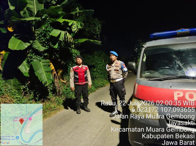JAGA JAKARTA JAGA BEKASI, Patroli Biru Polsek Muaragembong Jangkau Jalur Utama Jayasakti