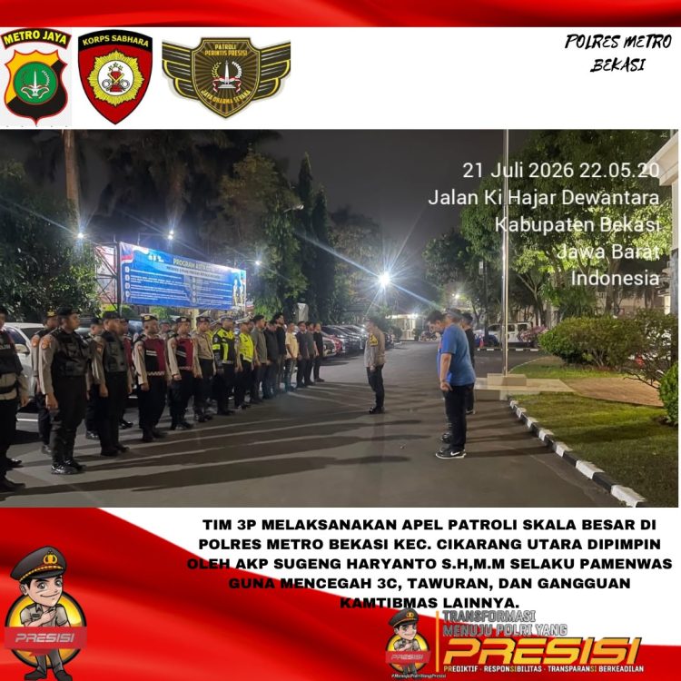Jaga Jakarta Jaga Bekasi, Patroli Perintis Presisi Jangkau Tiga Wilayah Cikarang