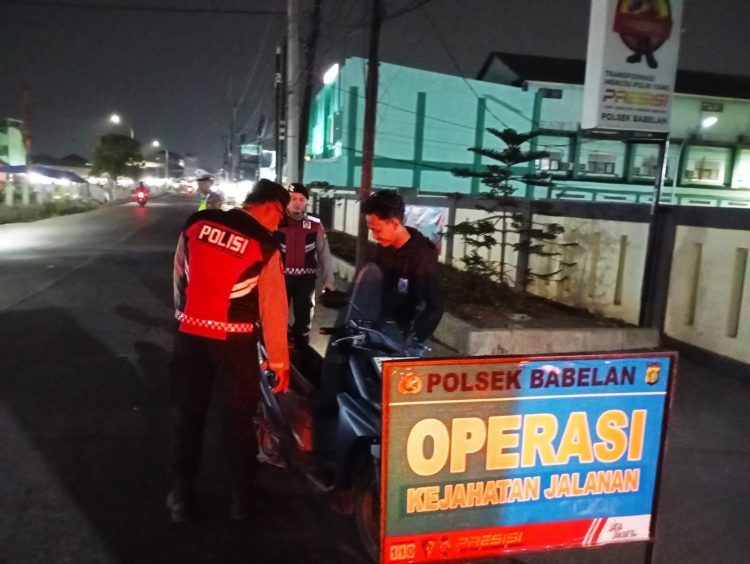 Jaga Jakarta Jaga Bekasi, Polsek Babelan Gelar Operasi Kejahatan Jalanan Antisipasi 3C dan Tawuran