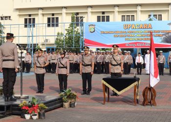 Polres Metro Bekasi Gelar Pelantikan Kabaglog, Penyerahan Jabatan Kasatresnarkoba, dan Sertijab Kasatlantas