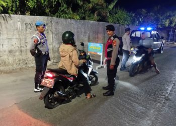 Jaga Jakarta Jaga Bekasi, Polsek Muaragembong Gelar OKJ dan Patroli Biru Antisipasi Kejahatan Jalanan