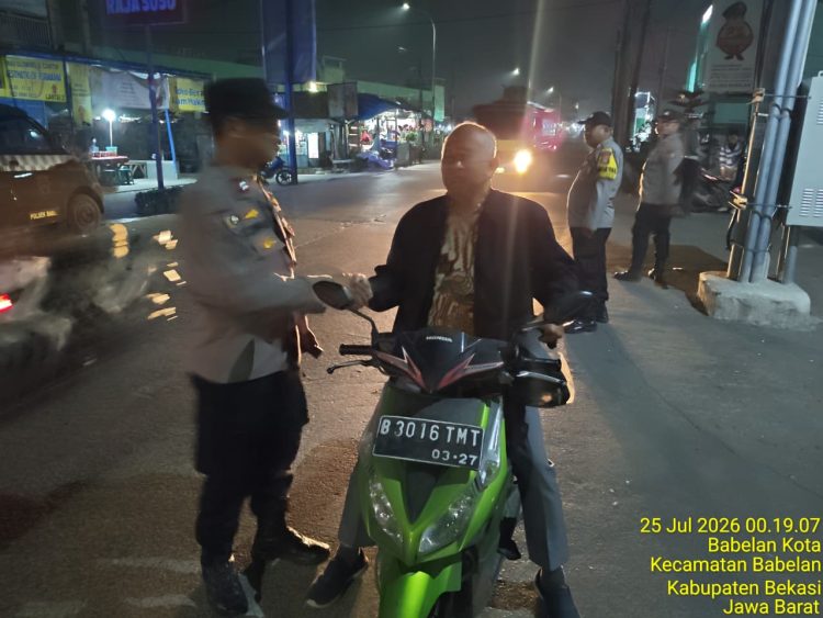 Jaga Jakarta Jaga Bekasi, Polsek Babelan Gelar Operasi Kejahatan Jalanan Cegah Gangguan Kamtibmas