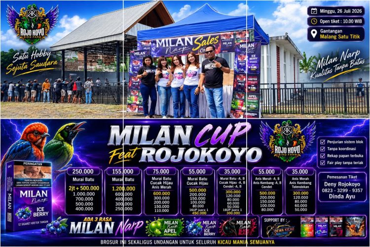 Bukan Cuma Burung yang ‘Gacor’, Rokok Milan Narp Ikut Curi Perhatian di Milan Cup 2026!